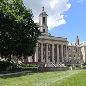 Old Main during summer.